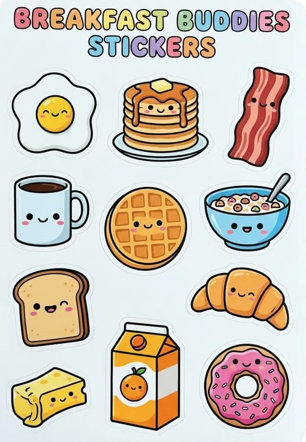 Breakfast buddies Stickers