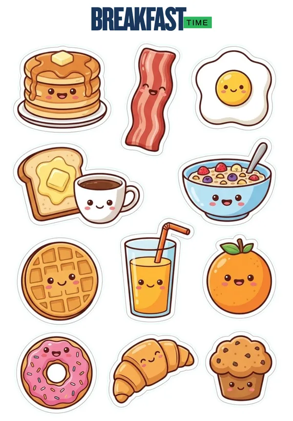 Breakfast time Stickers