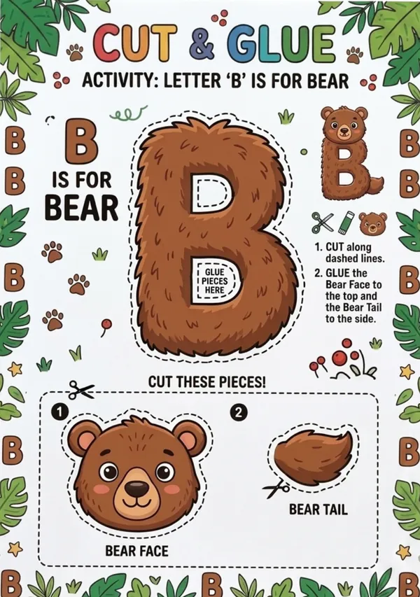 Cut and Glue Letter B