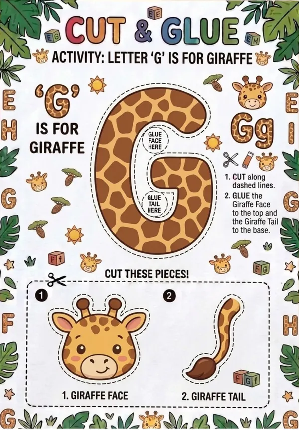 Cut and Glue Letter G