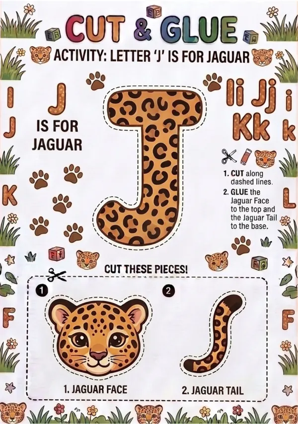 Cut and Glue Letter J