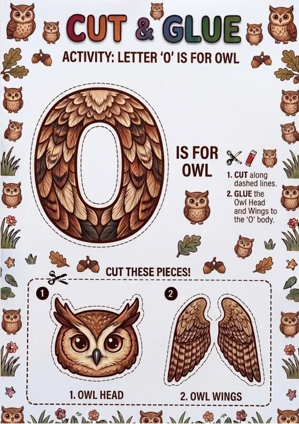 Cut and Glue Letter O