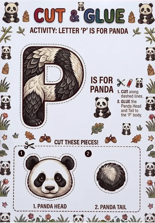 Cut and Glue Letter P
