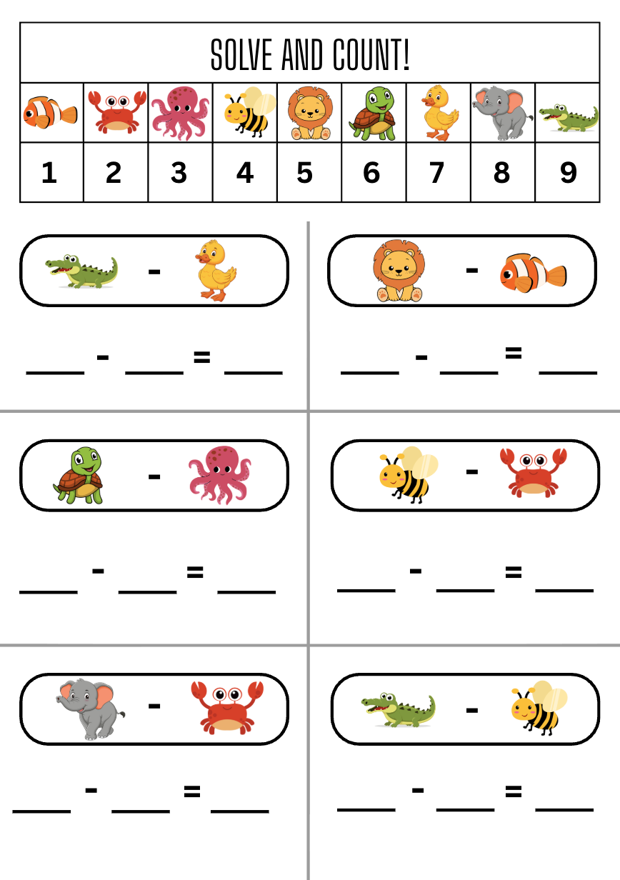 Math Worksheet for kids