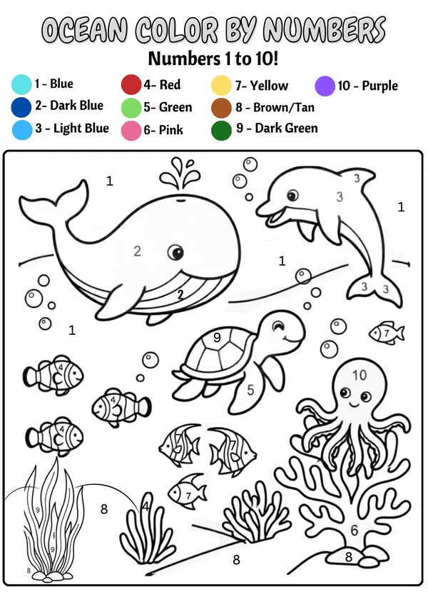 ocean color by numbers