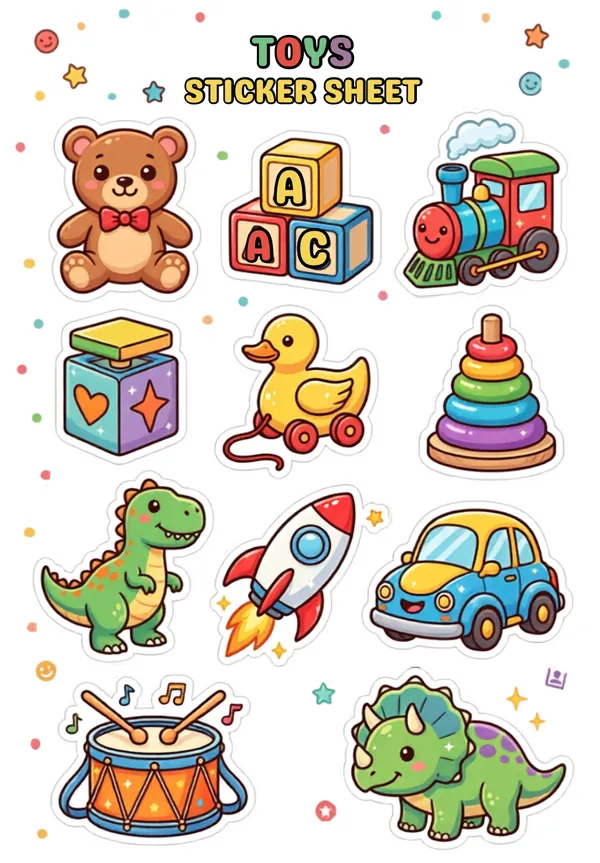 Toys Sticker sheet